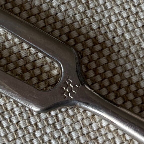 Vintage Bronze Bohemian Fruit Knife plus German Serving Fork Porcelain Handles - Picture 4 of 10